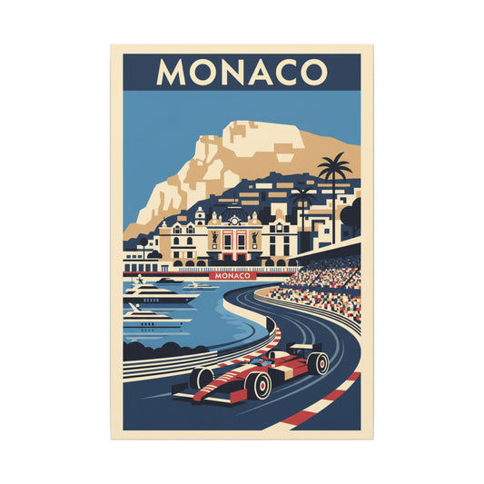 Monaco Grand Prix — Vintage Motorsport Canvas