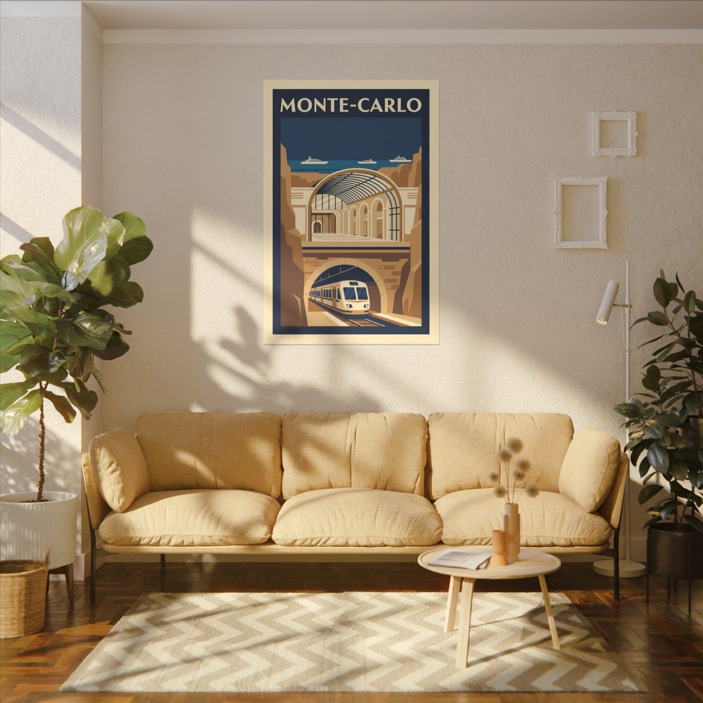 Monte Carlo Vintage Travel Poster Canvas