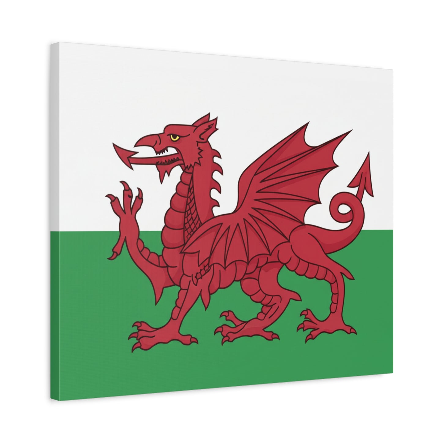 Welsh Flag Canvas Print — Red Dragon Matte Stretched Wall Art