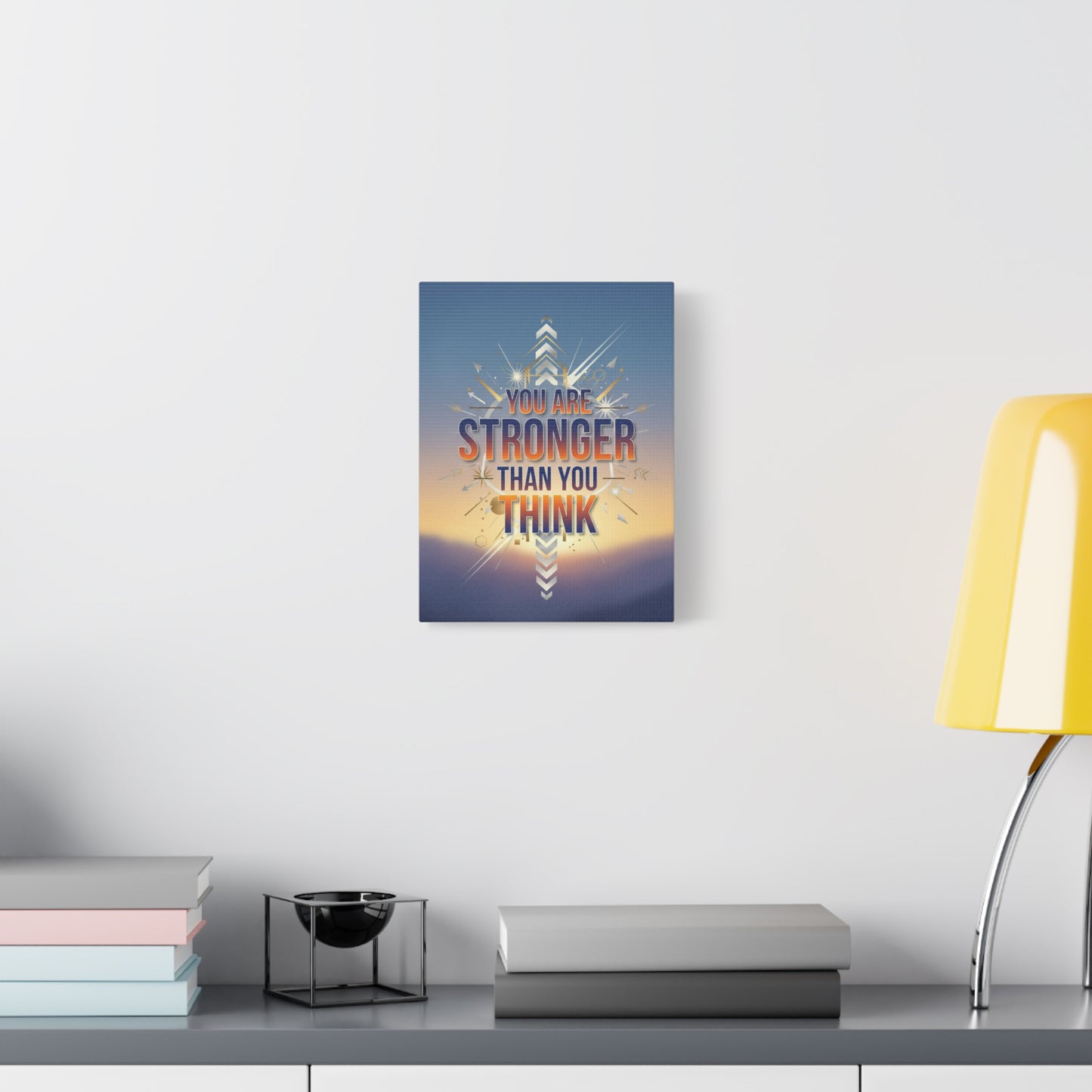 Inspirational Canvas Wall Art - "You Are Stronger Than You Think" Matte Stretched Print