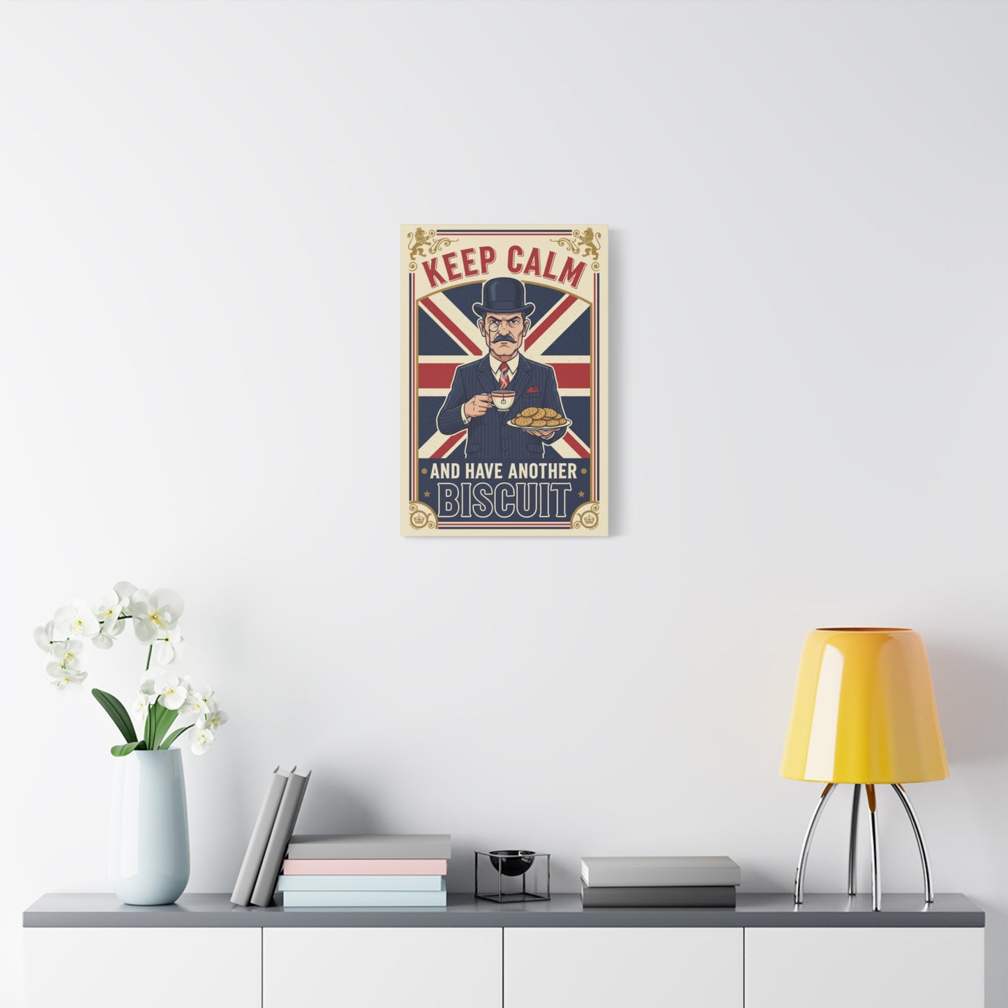 Keep Calm and Have Another Biscuit Canvas Print