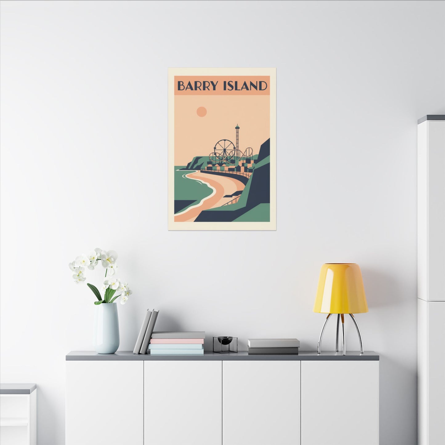 Barry Island Vintage Travel Poster Canvas