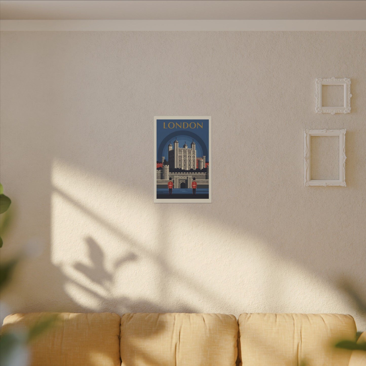 Tower of London Retro Travel Poster Canvas