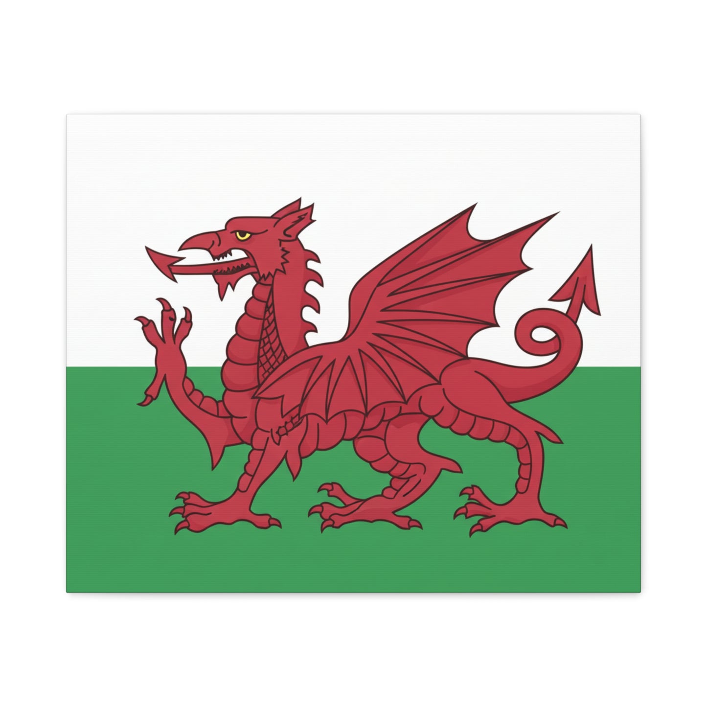 Welsh Flag Canvas Print — Red Dragon Matte Stretched Wall Art