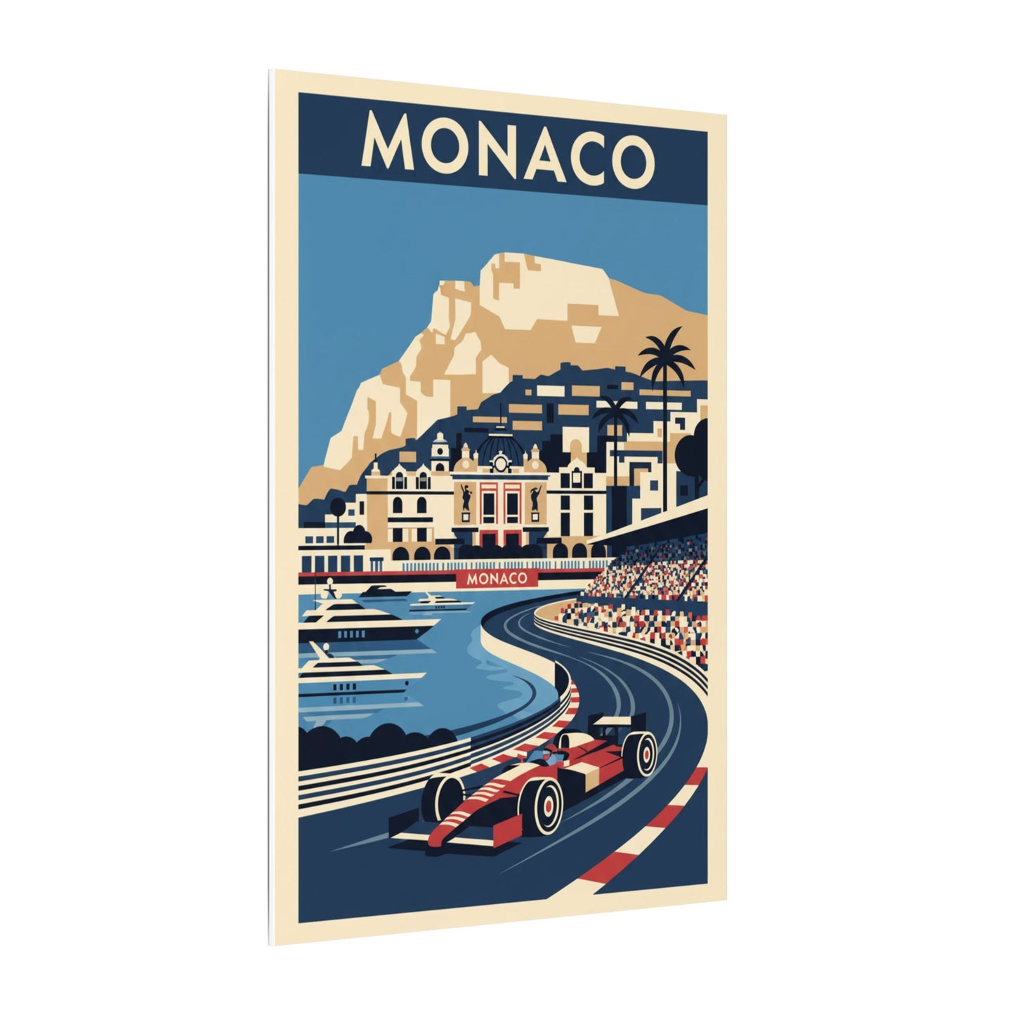 Monaco Grand Prix Vintage Poster Canvas