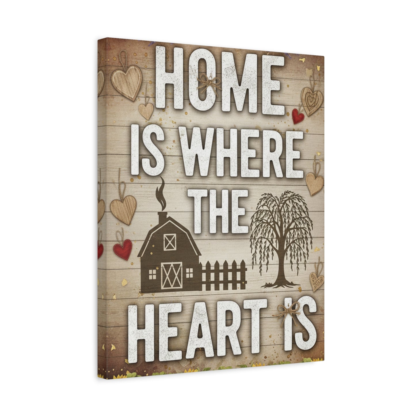 Home Is Where the Heart Is Canvas Wall Art