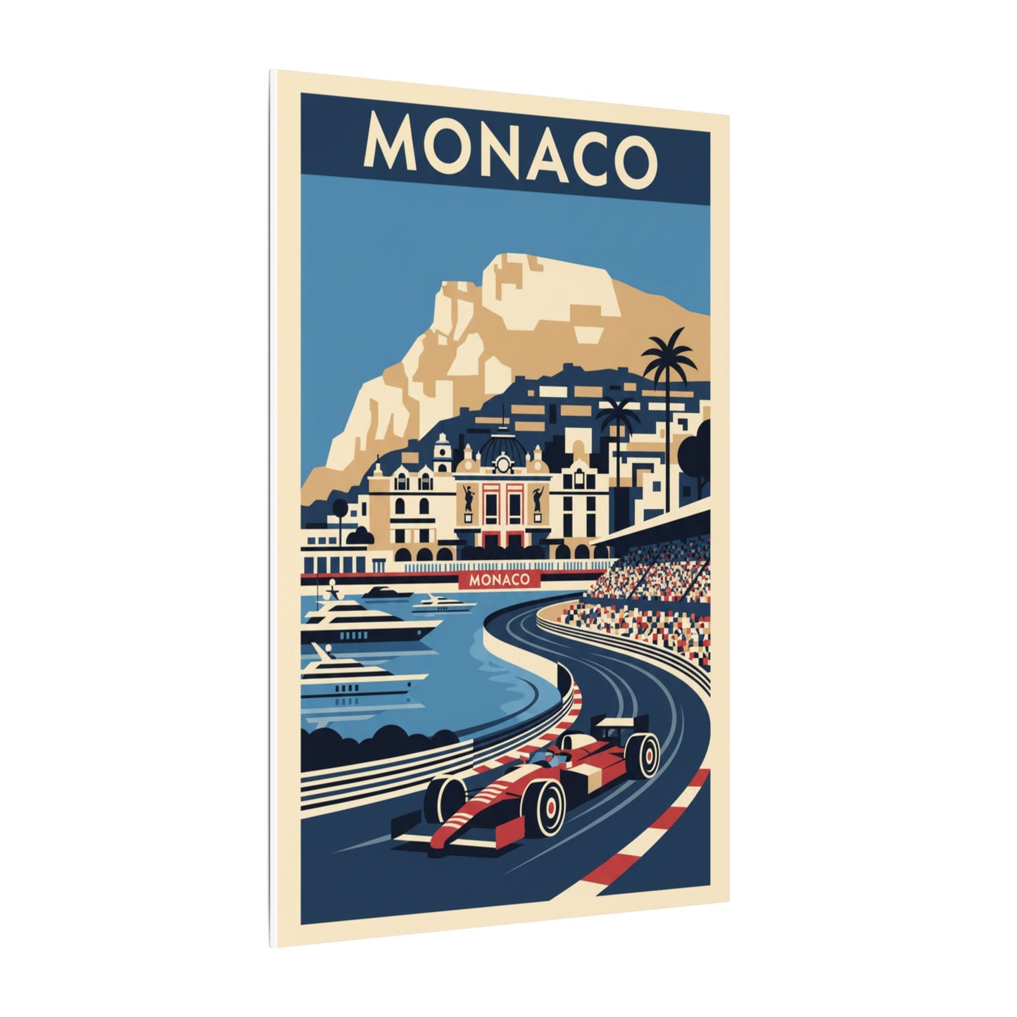 Monaco Grand Prix Vintage Poster Canvas