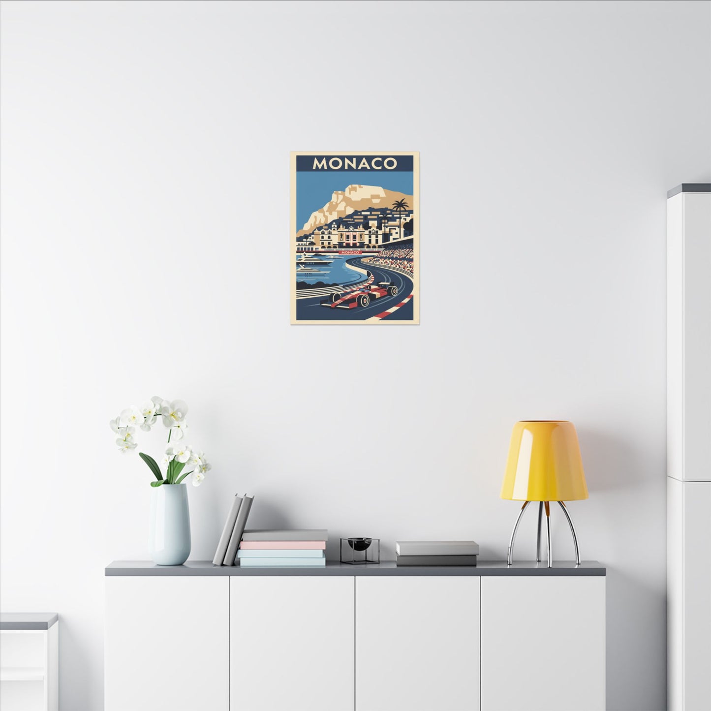 Monaco Grand Prix Vintage Poster Canvas