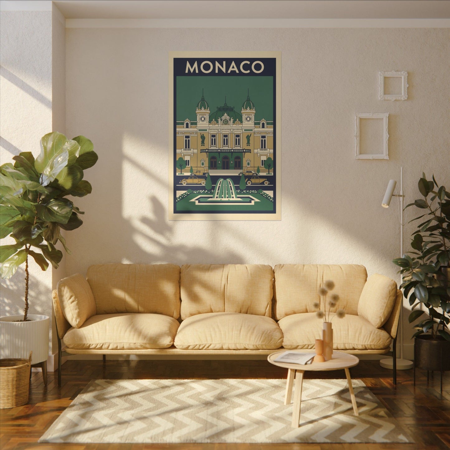 Monaco Vintage Travel Poster Canvas