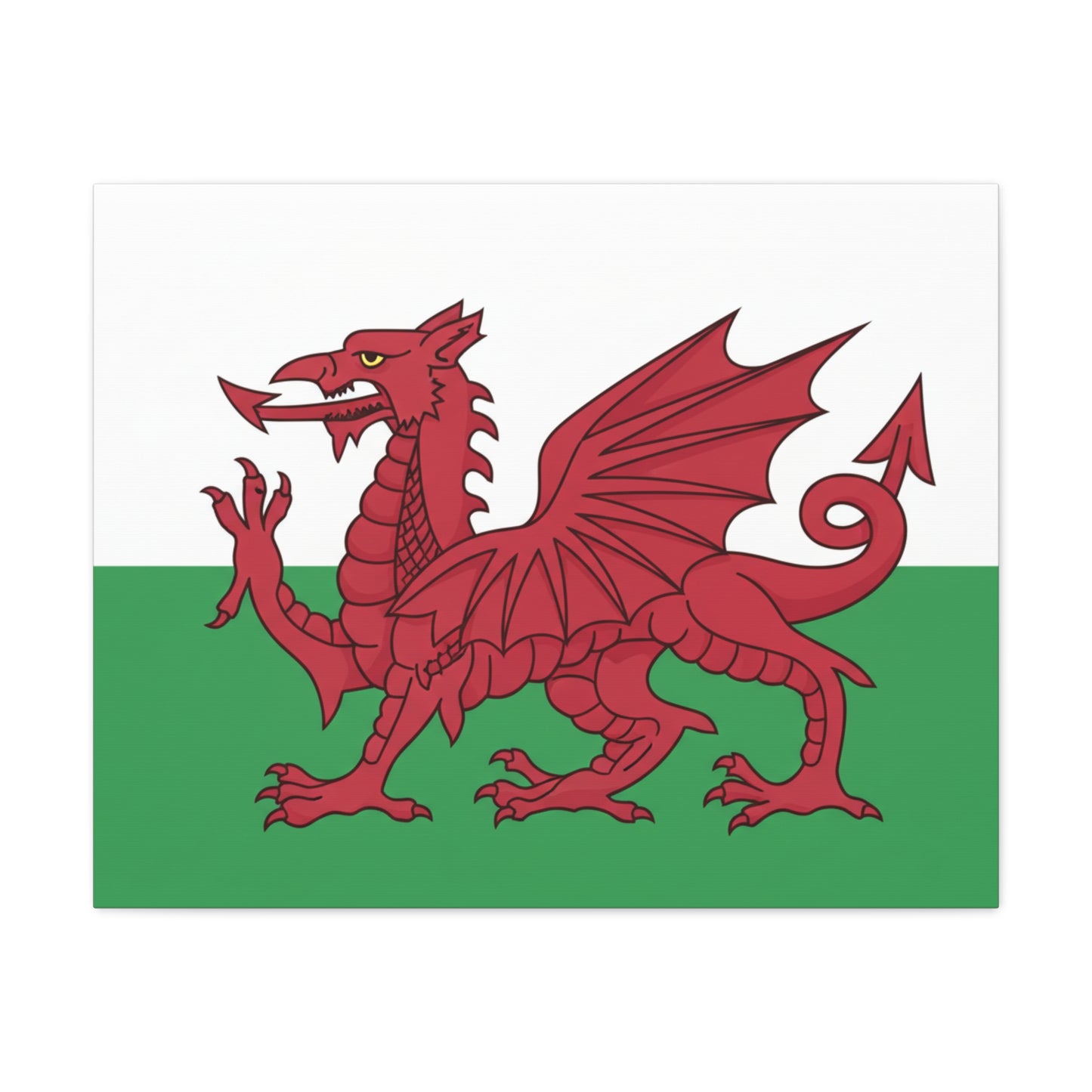 Welsh Flag Canvas Print — Red Dragon Matte Stretched Wall Art