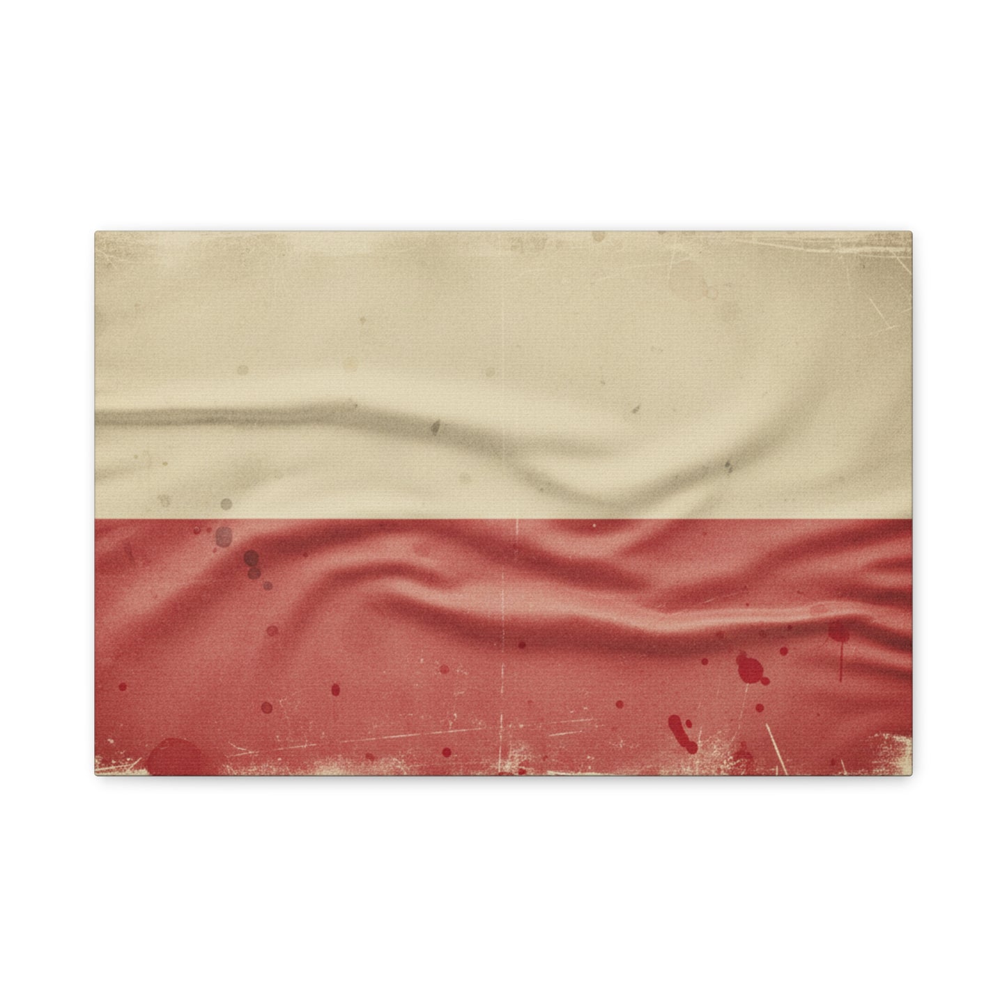 Polish Flag Vintage Matte Canvas Print — Stretched Wall Art
