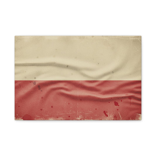 Polish Flag — Vintage Canvas