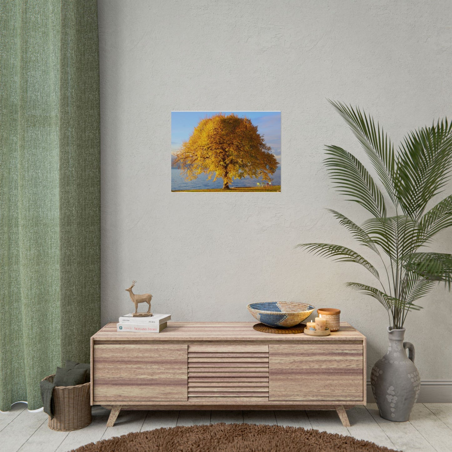 Rolled Poster — “where the leaves meet the lake” Nature Wall Art
