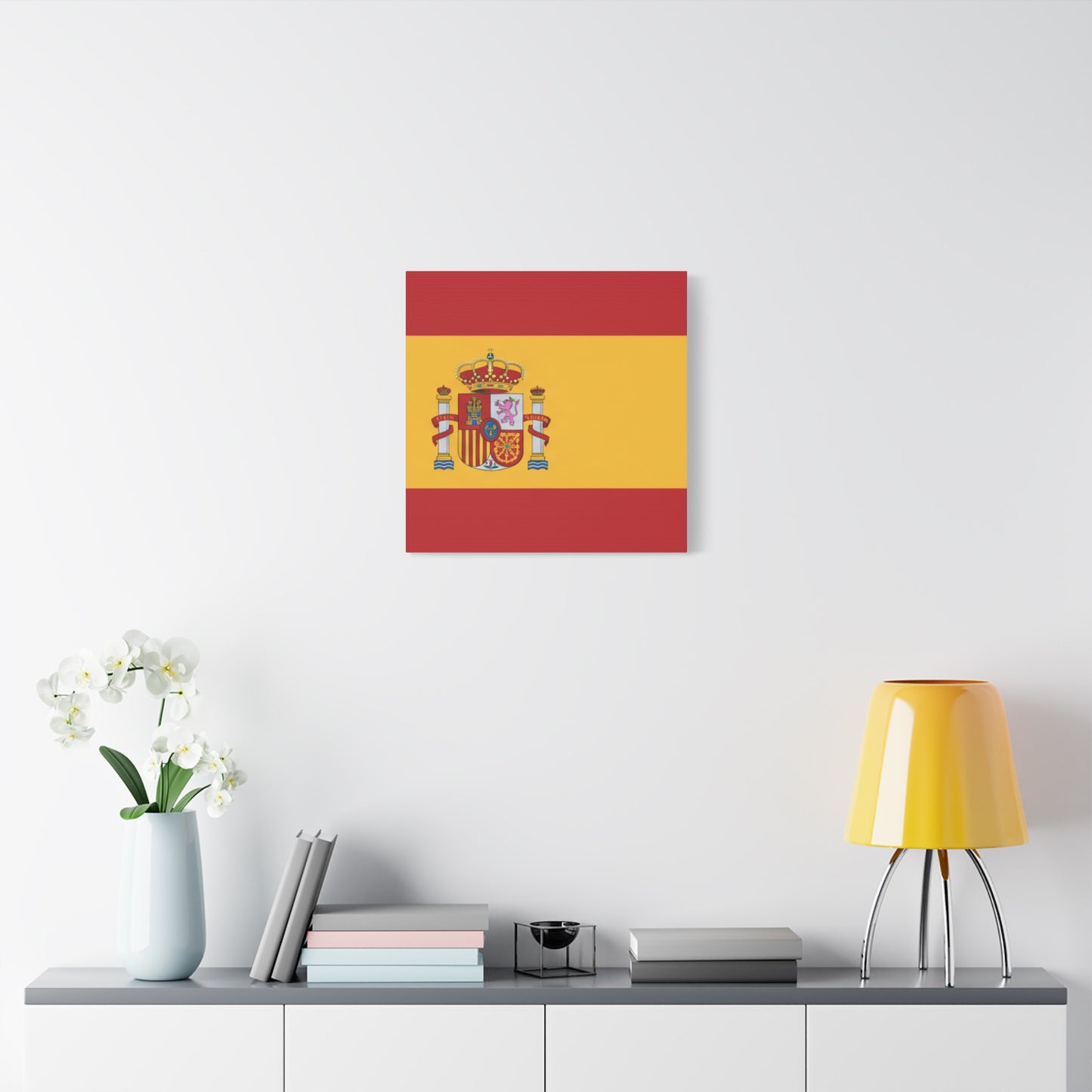 Spanish Flag Matte Canvas Print — Stretched Wall Art (1.25")