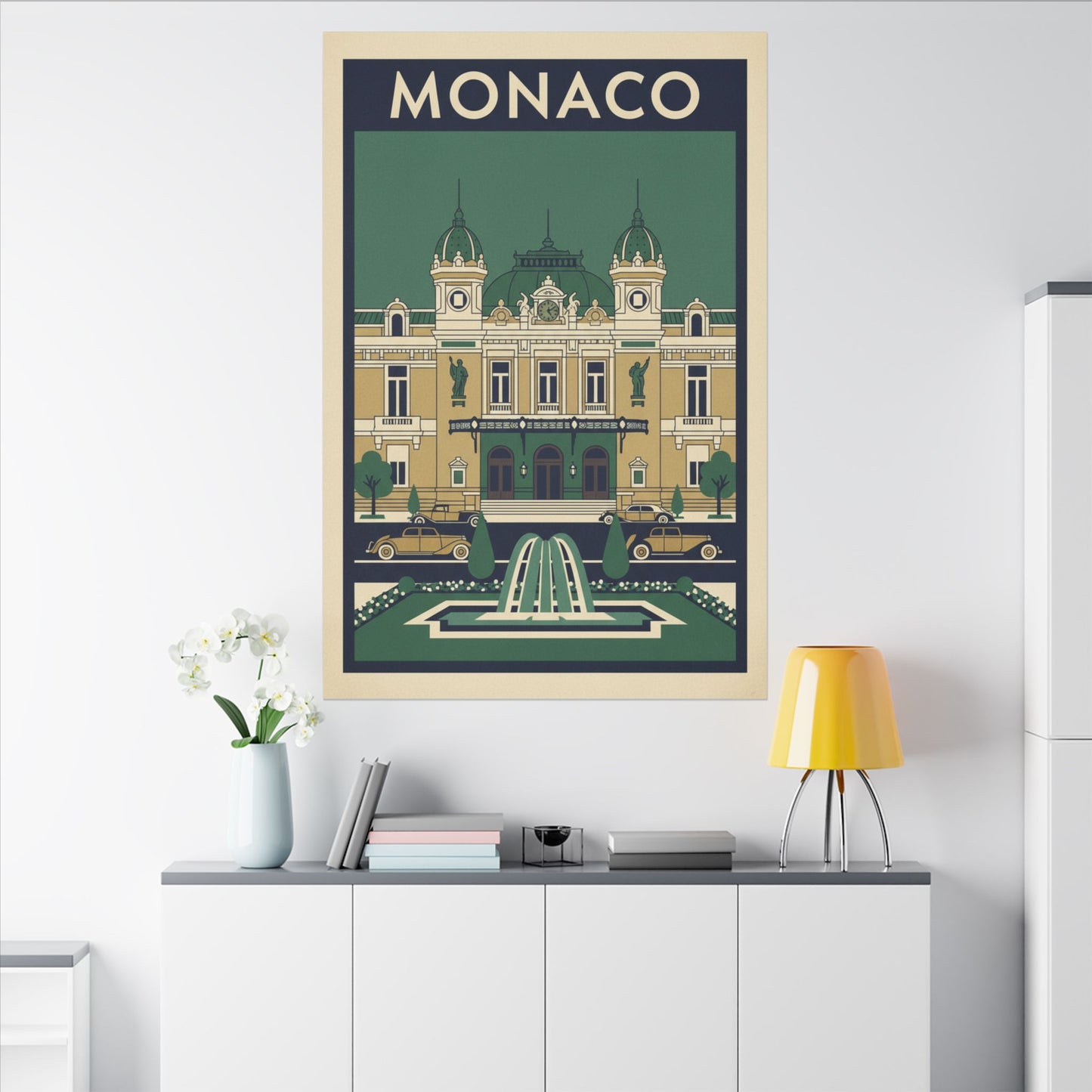Monaco Vintage Travel Poster Canvas