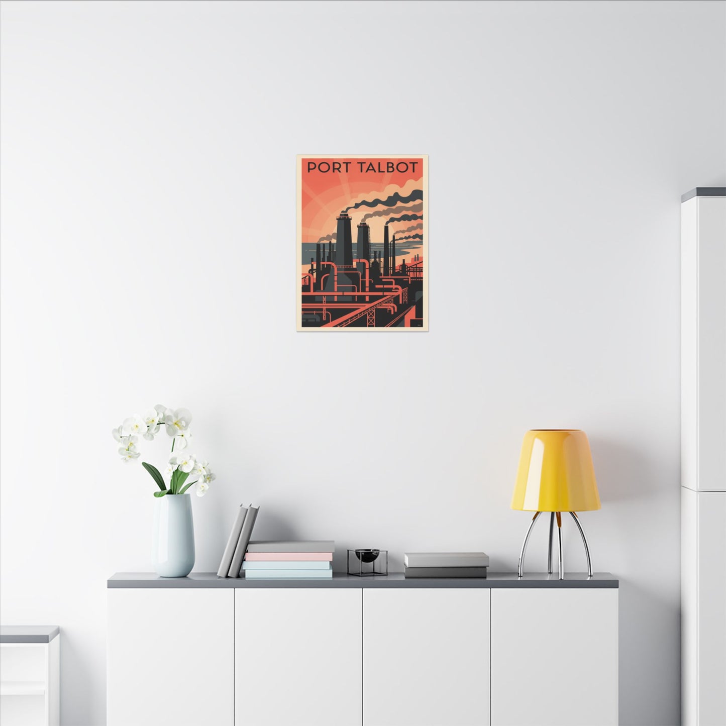 Port Talbot Industrial Poster Canvas
