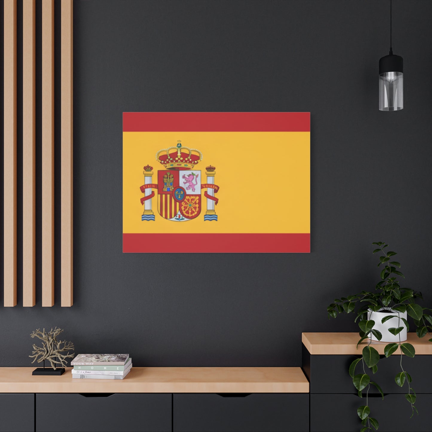 Spanish Flag Matte Canvas Print — Stretched Wall Art (1.25")