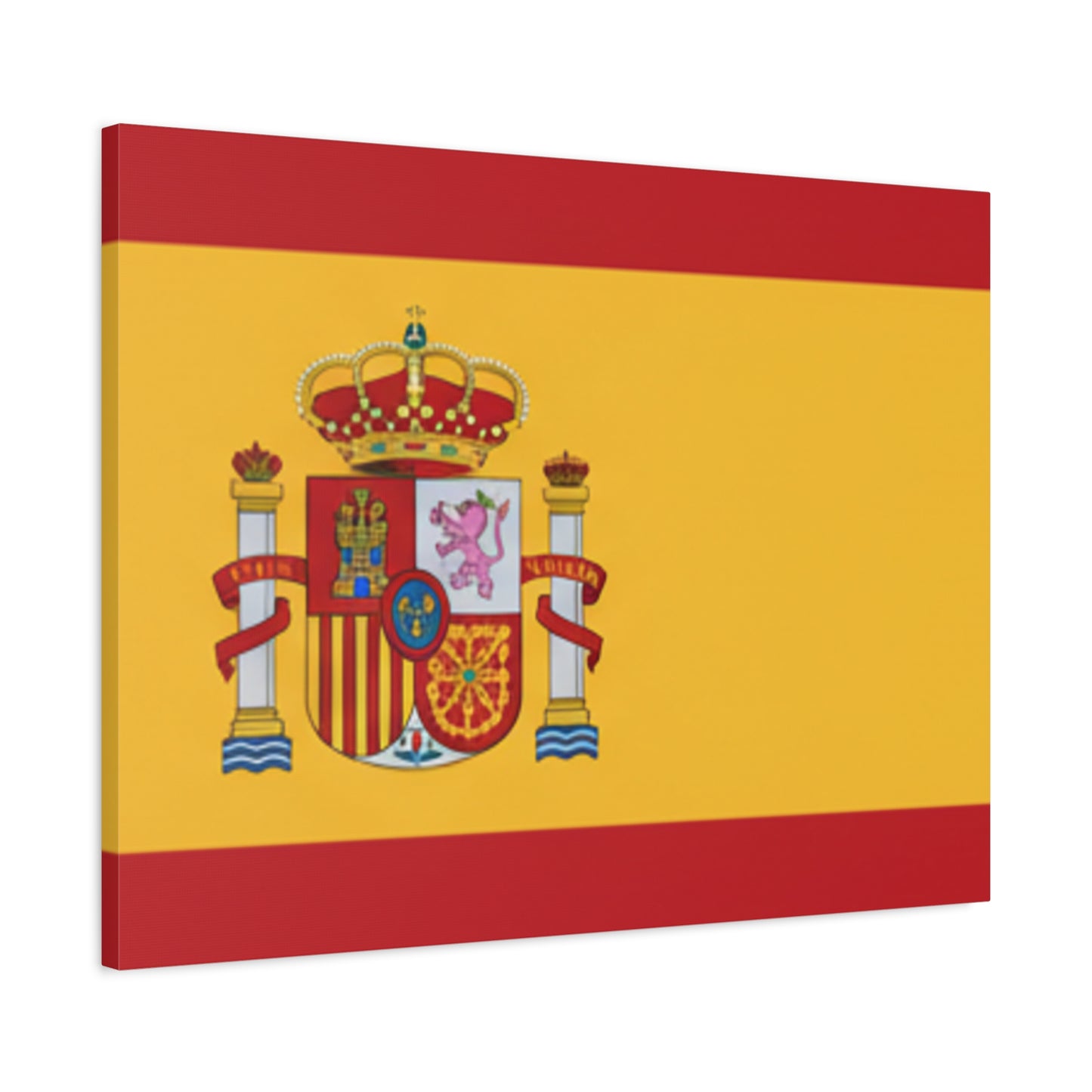 Spanish Flag Matte Canvas Print — Stretched Wall Art (1.25")