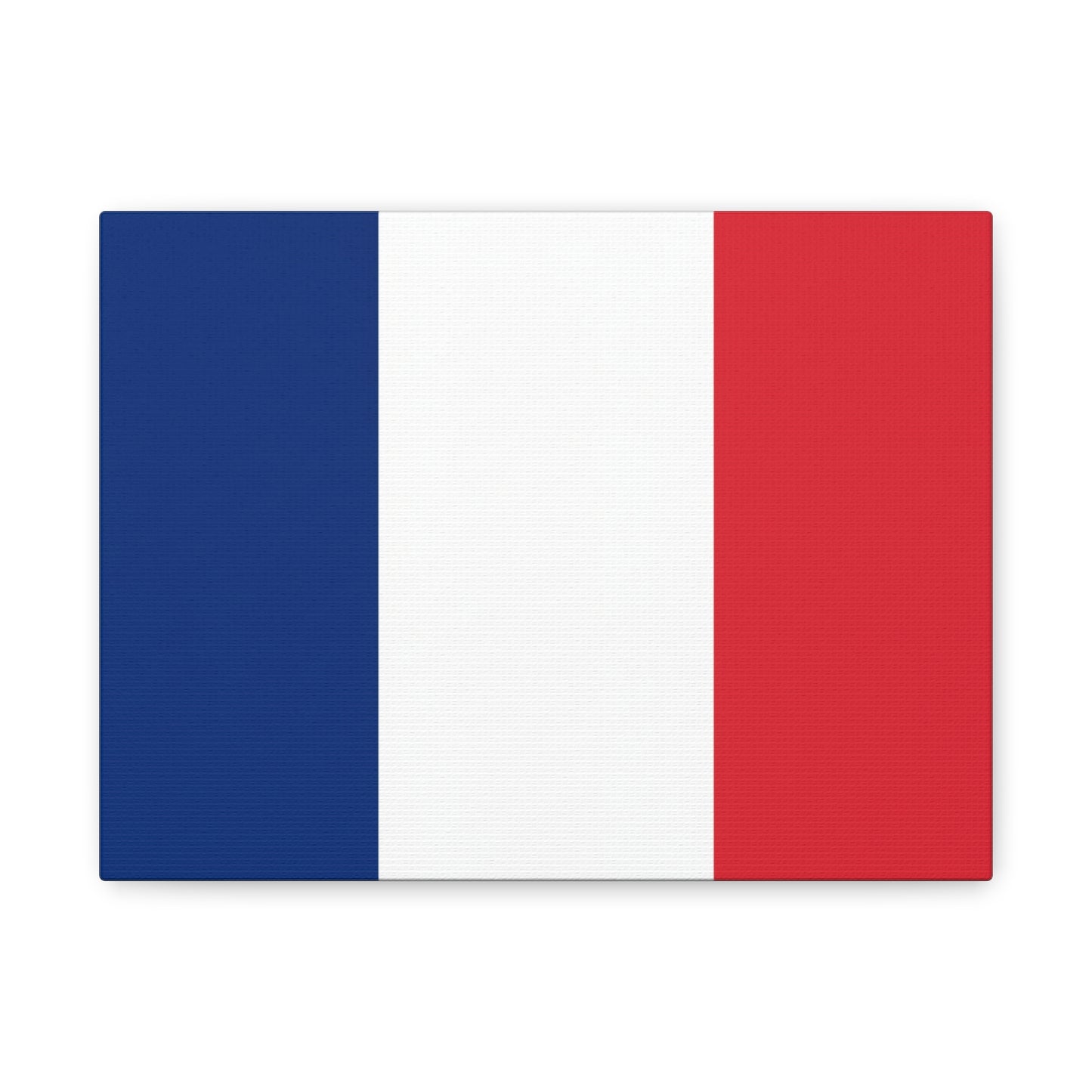 France Flag Matte Stretched Canvas (1.25") — Tricolor Wall Art