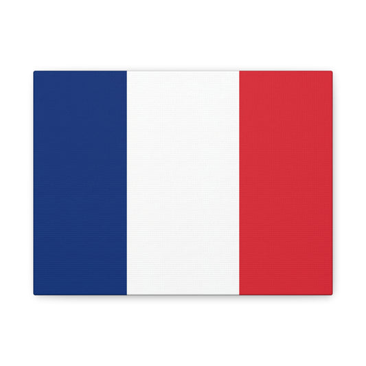 France Flag Matte Stretched Canvas (1.25") — Tricolor Wall Art