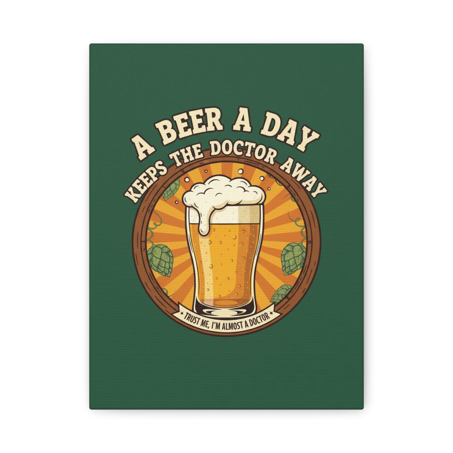 A Beer a Day Canvas Wall Art — Pint of Stout Home Decor
