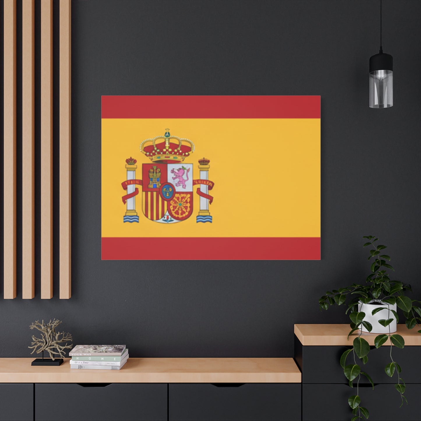 Spanish Flag Matte Canvas Print — Stretched Wall Art (1.25")