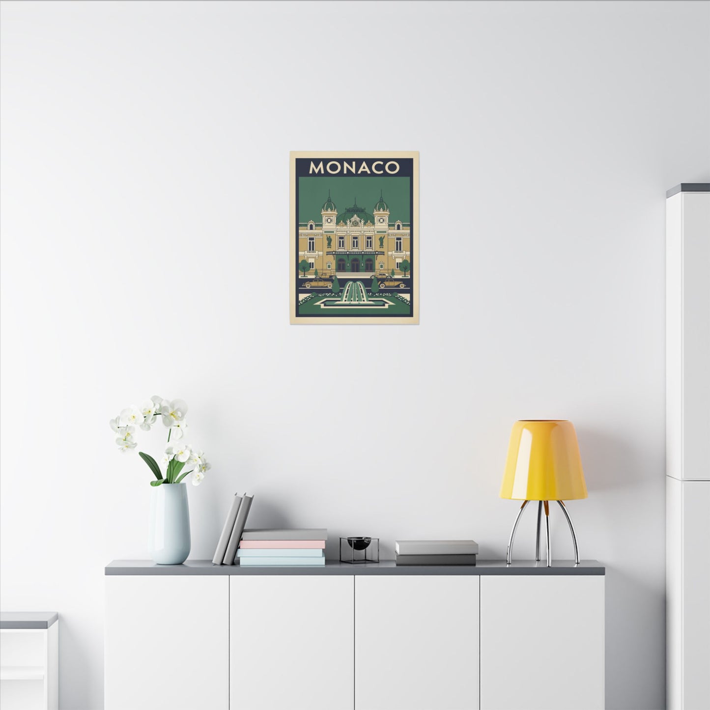 Monaco Vintage Travel Poster Canvas