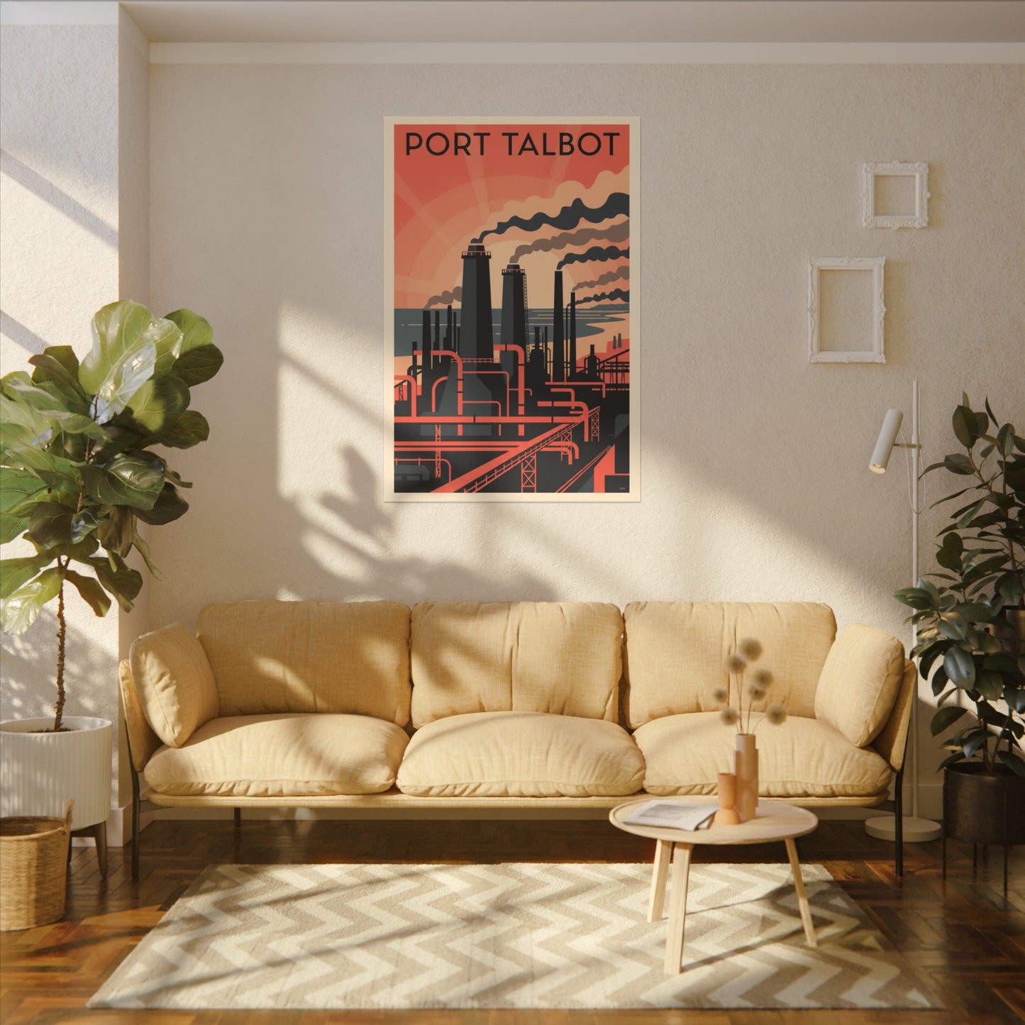 Port Talbot Industrial Poster Canvas