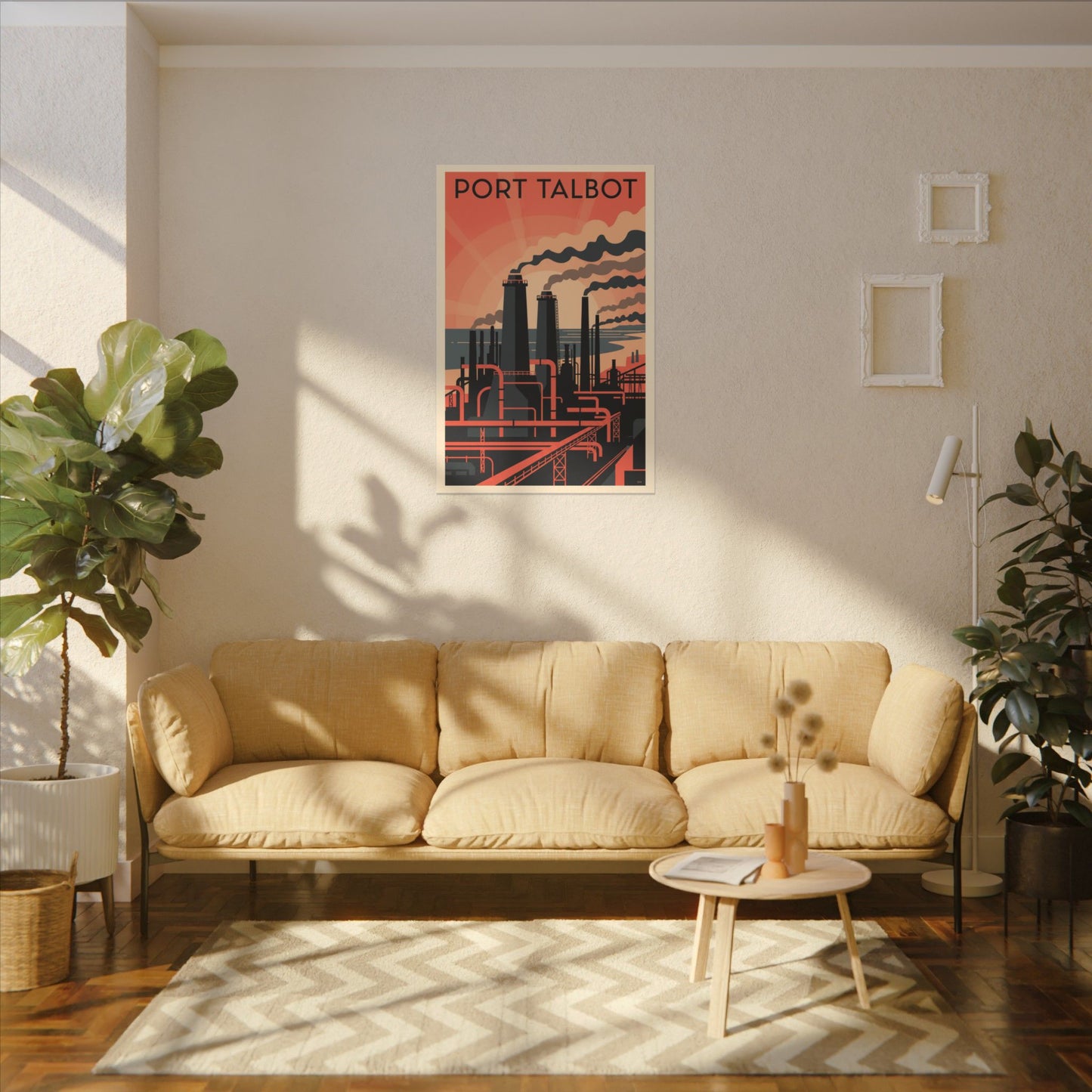 Port Talbot Industrial Poster Canvas