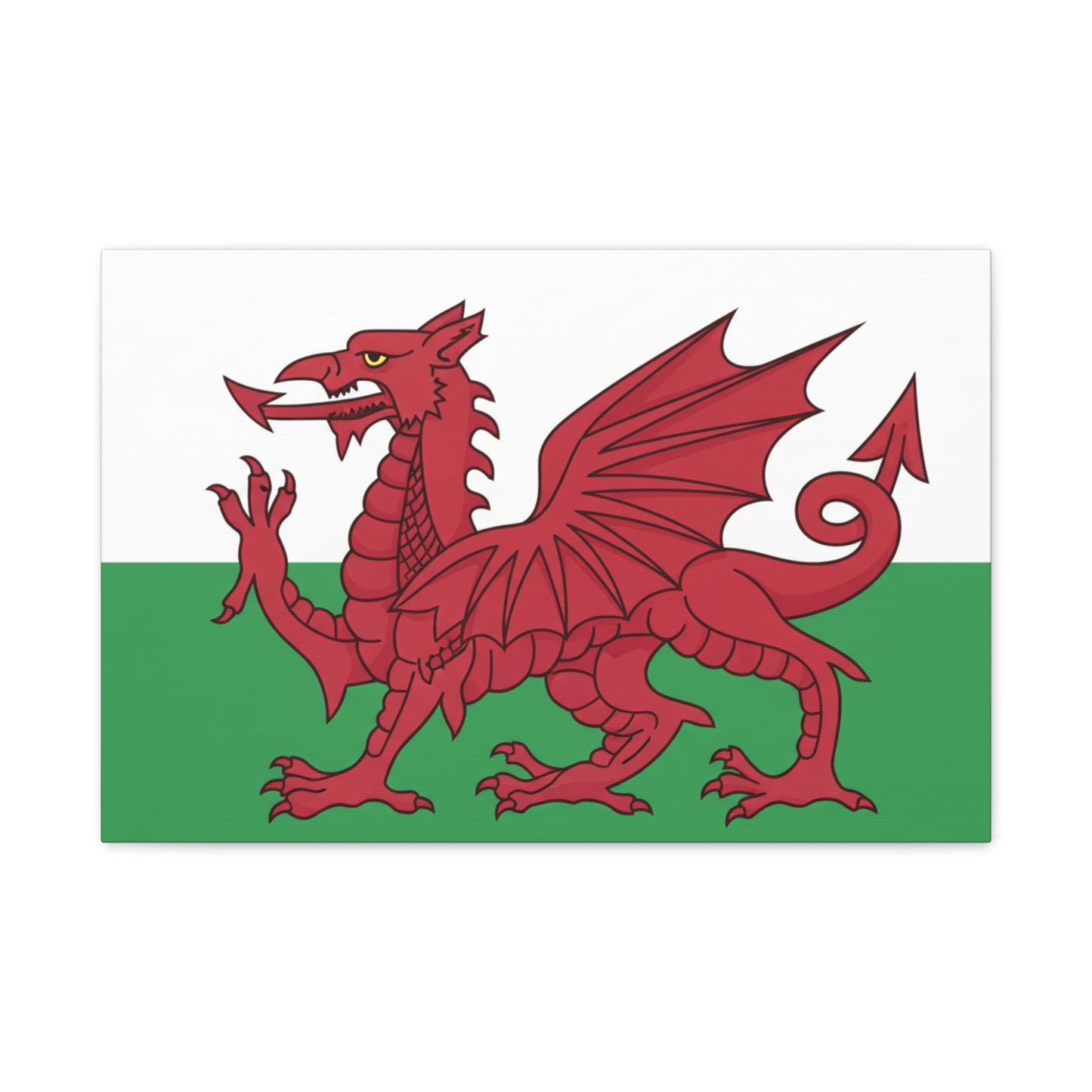 Welsh Flag Canvas Print — Red Dragon Matte Stretched Wall Art