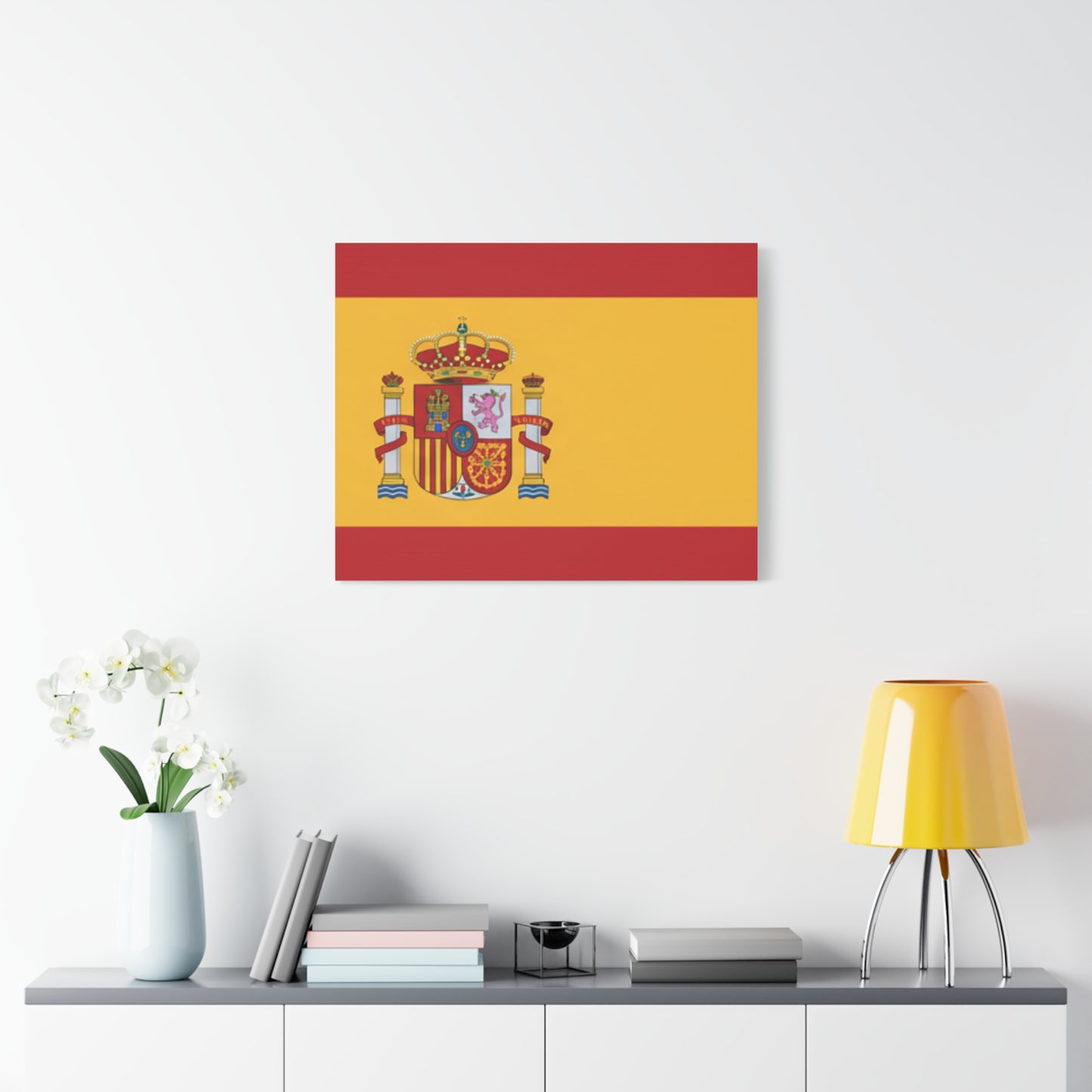Spanish Flag Matte Canvas Print — Stretched Wall Art (1.25")