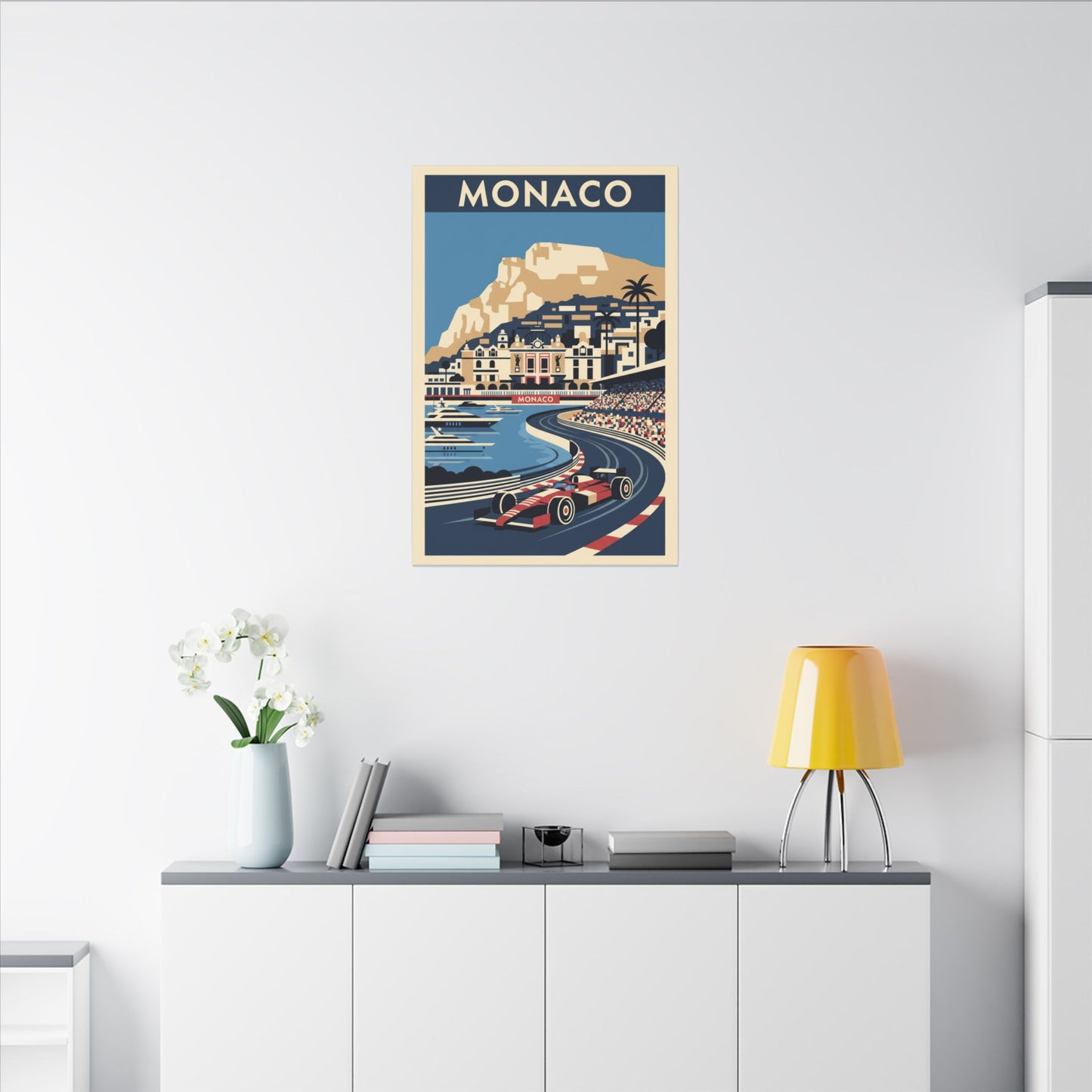 Monaco Grand Prix Vintage Poster Canvas