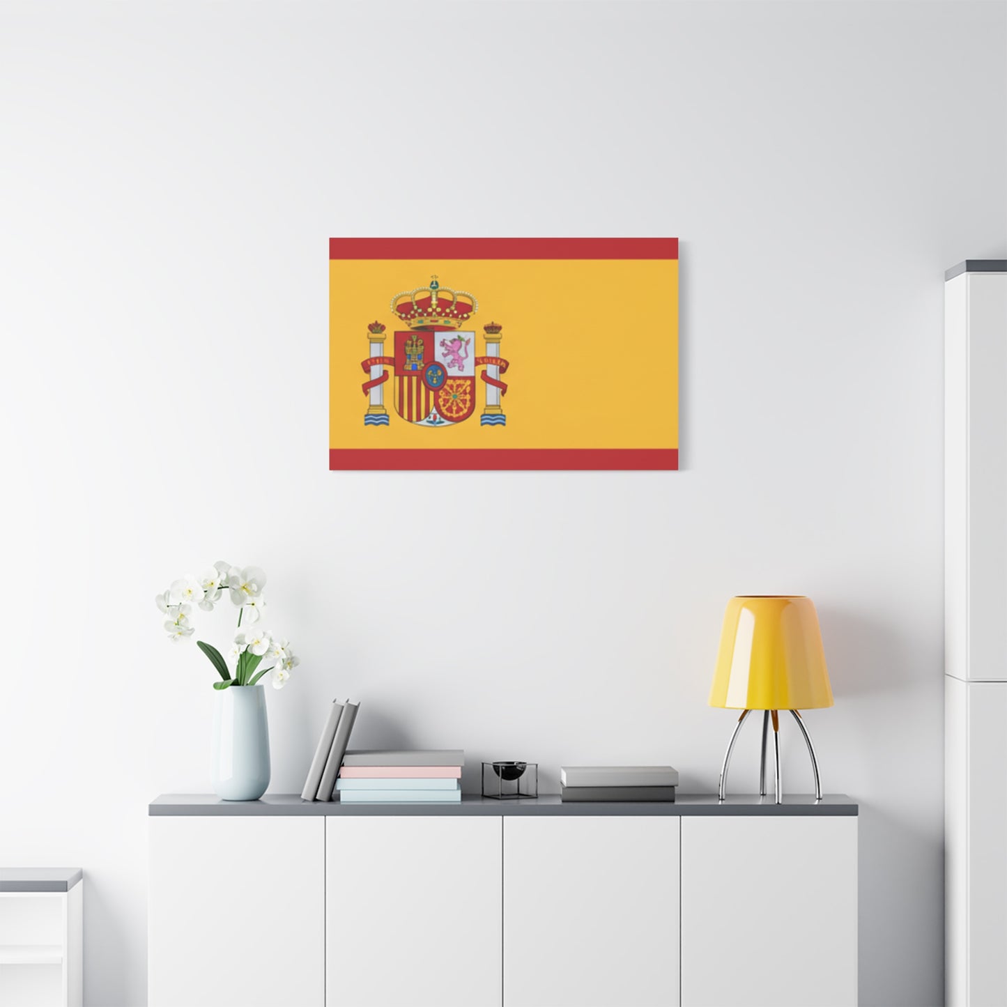Spanish Flag Matte Canvas Print — Stretched Wall Art (1.25")