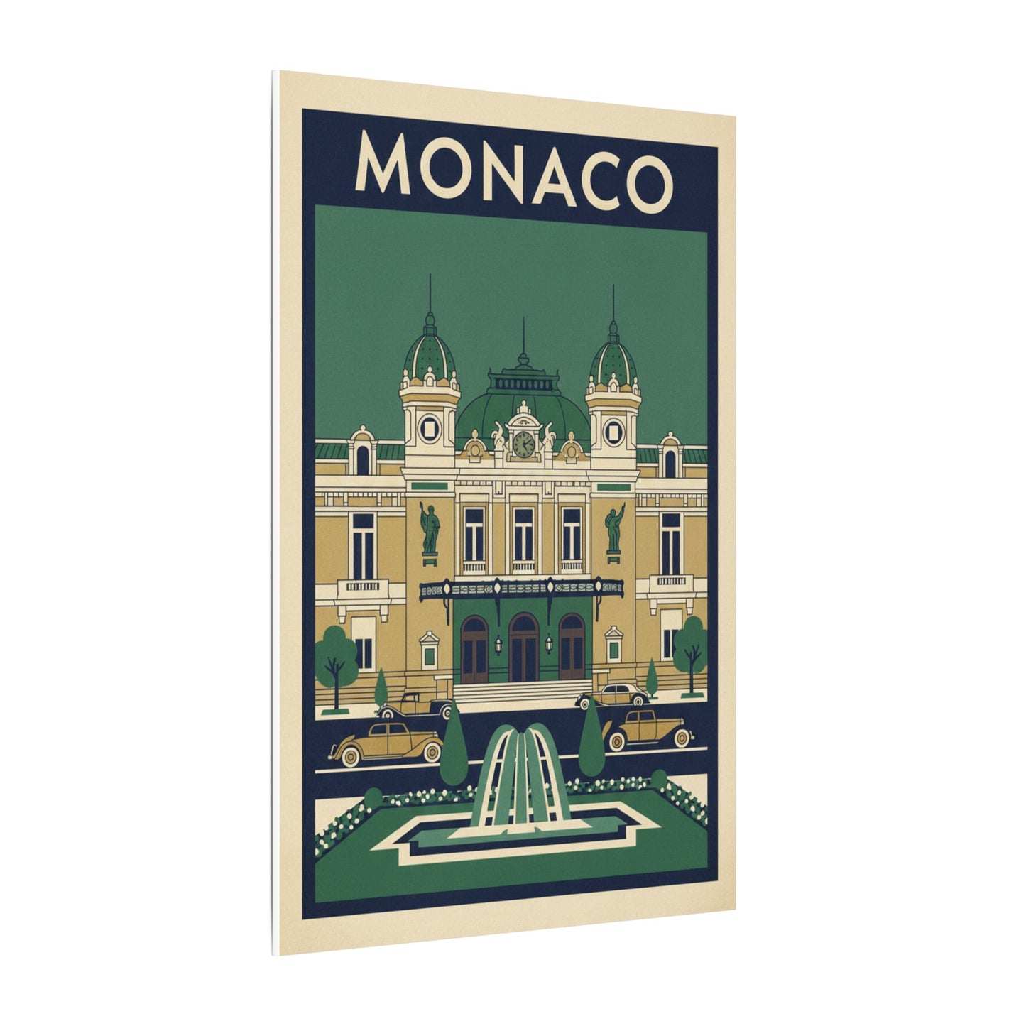 Monaco Vintage Travel Poster Canvas