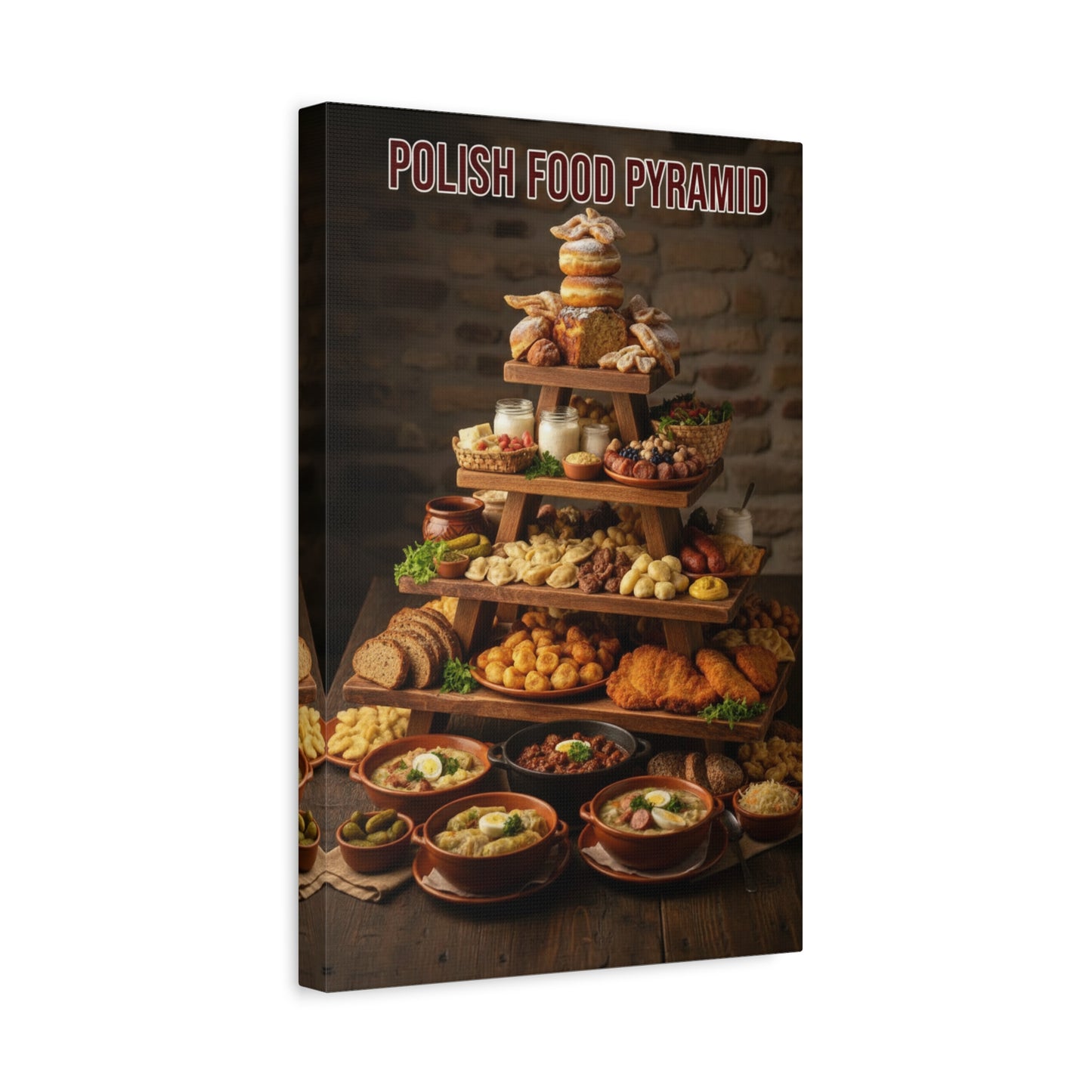 Polish Food Pyramid Canvas Wall Art