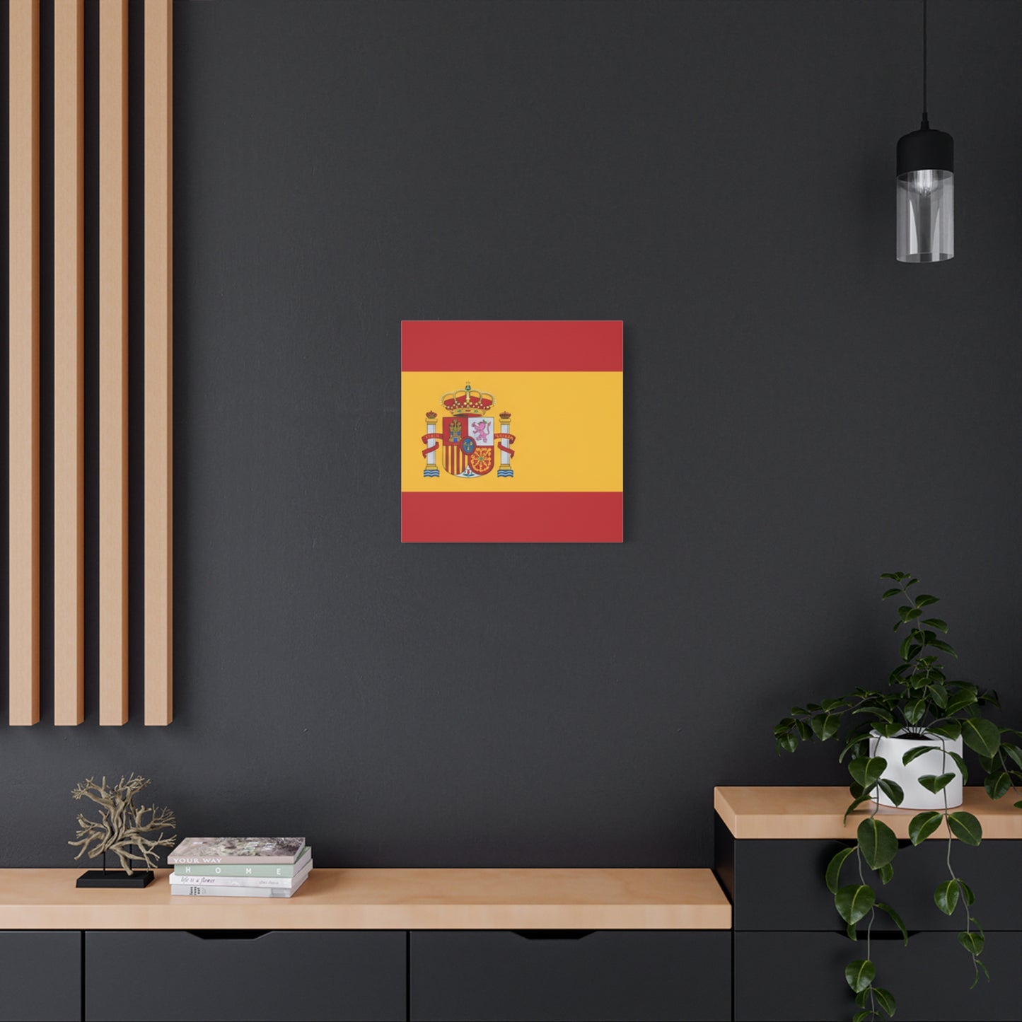 Spanish Flag Matte Canvas Print — Stretched Wall Art (1.25")