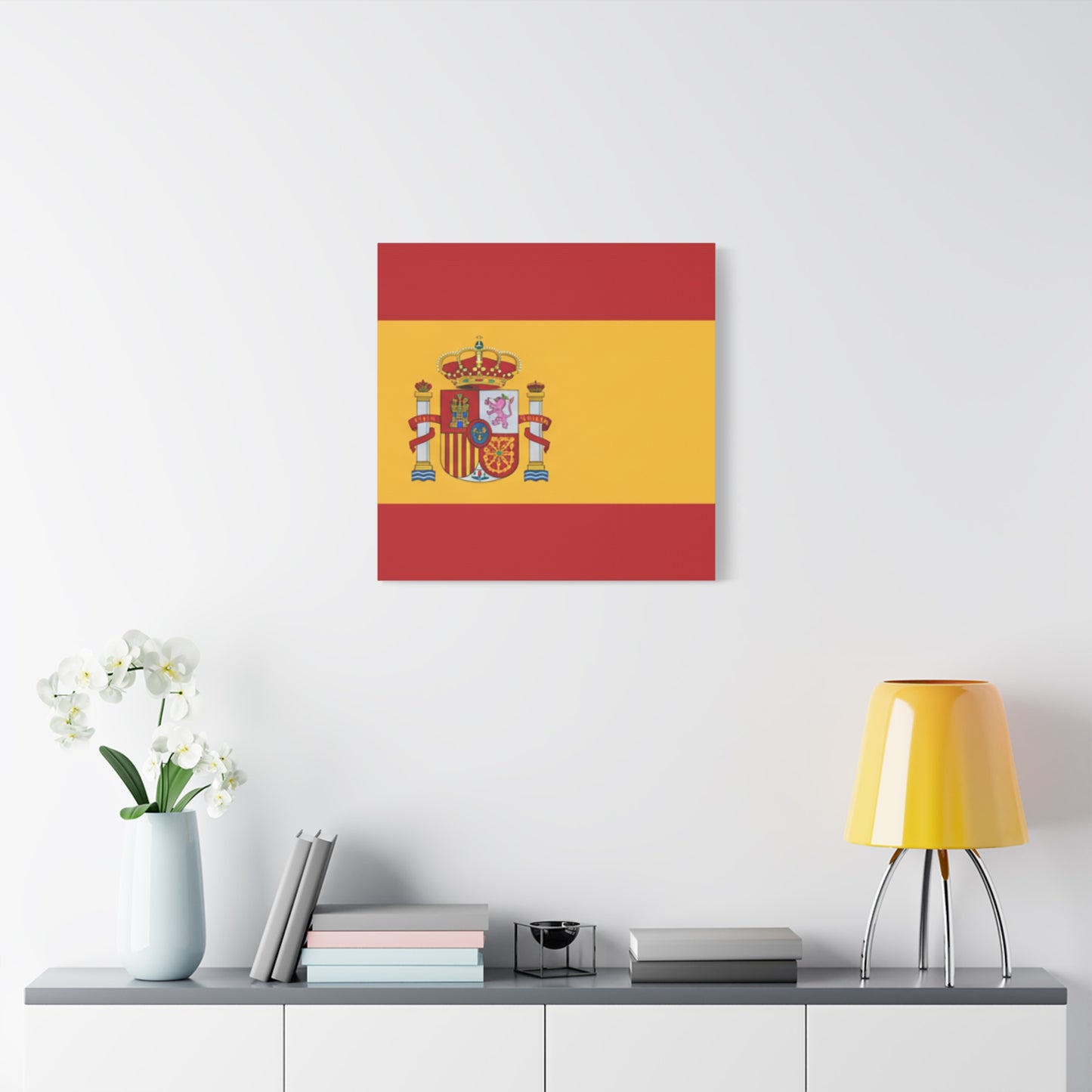 Spanish Flag Matte Canvas Print — Stretched Wall Art (1.25")