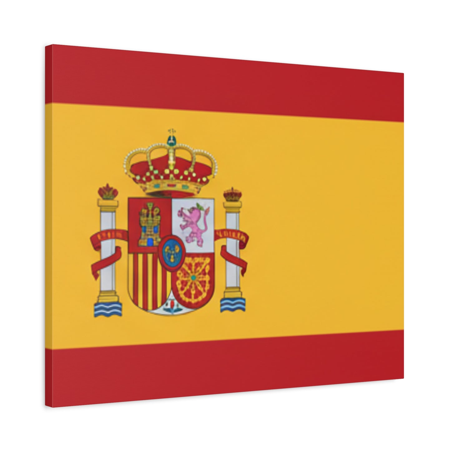 Spanish Flag Matte Canvas Print — Stretched Wall Art (1.25")