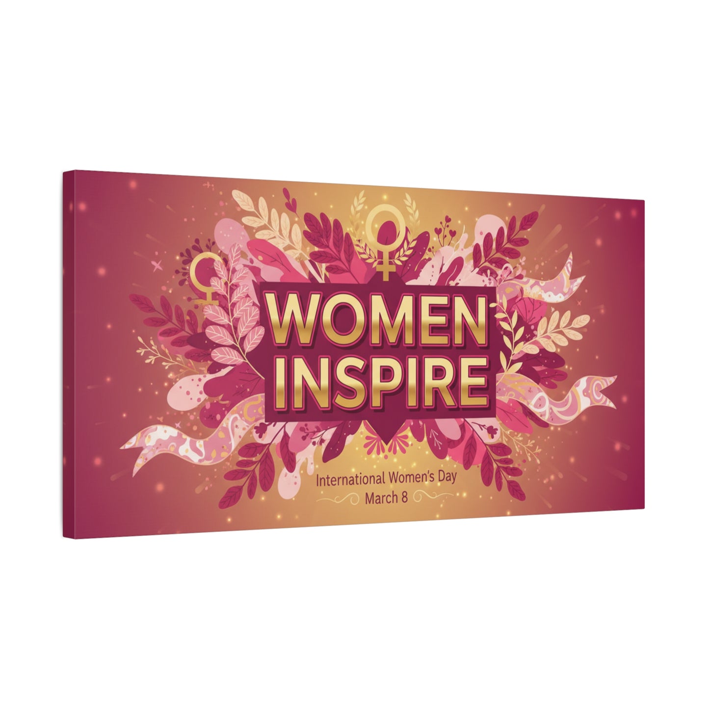 Women Inspire Canvas Wall Art — International Women’s Day Tribute (Matte Stretched)