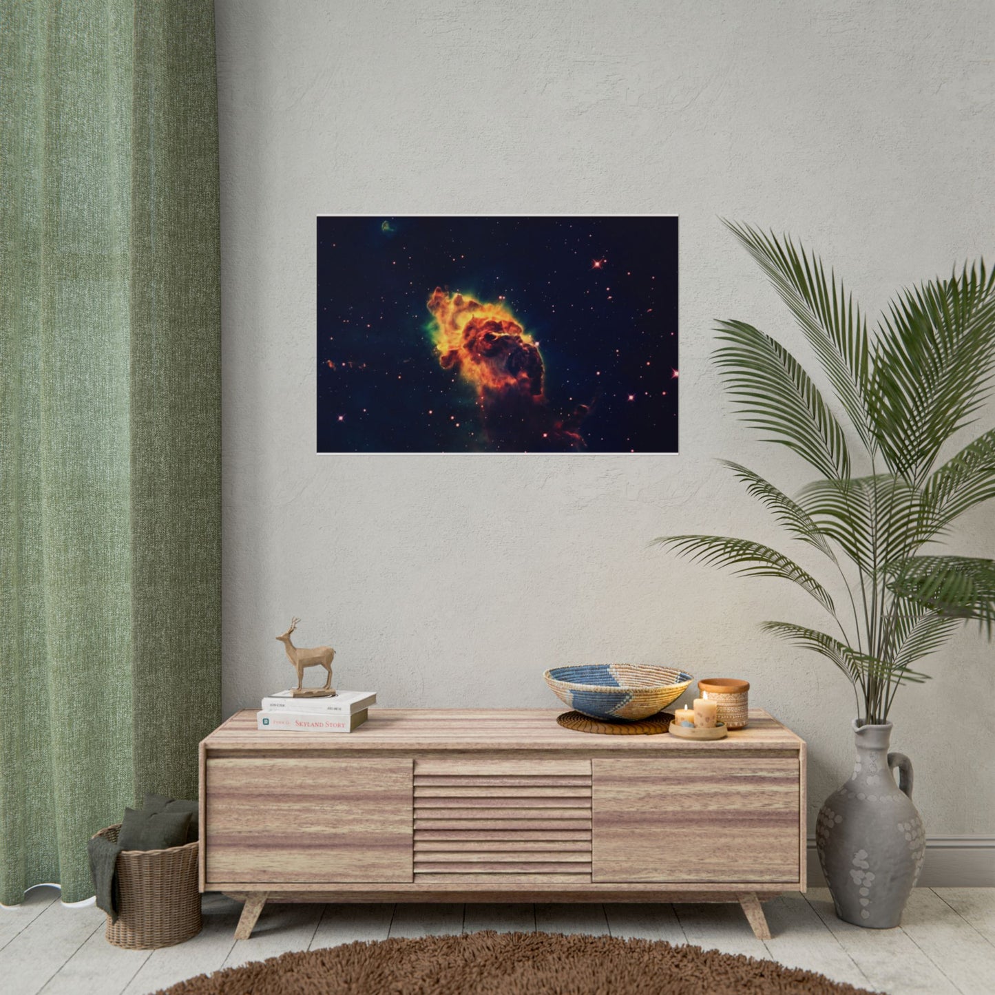 Nebula Space Art Poster — Colourful Cosmic Galaxy Wall Print