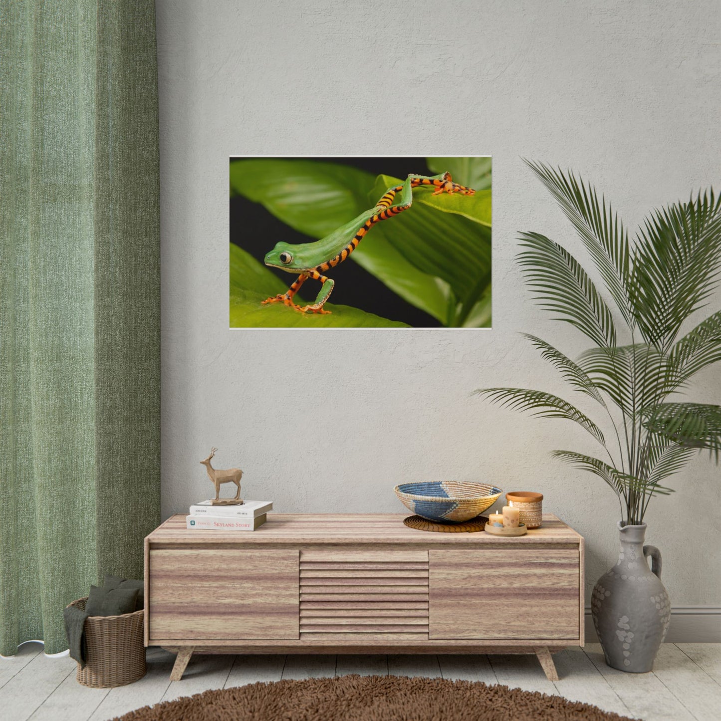 Tropical Tree Frog Poster — Vibrant Rainforest Wildlife Wall Art