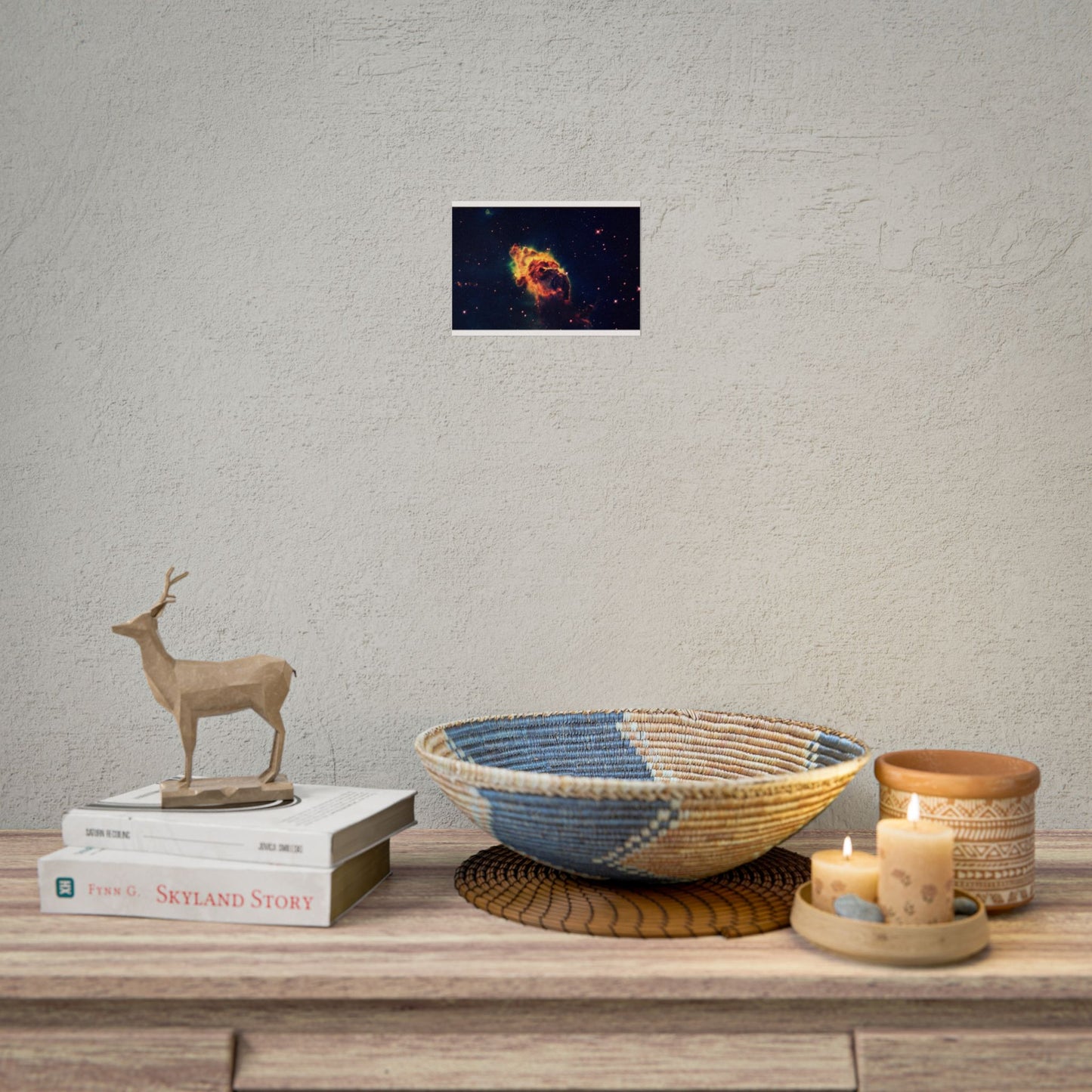 Nebula Space Art Poster — Colourful Cosmic Galaxy Wall Print
