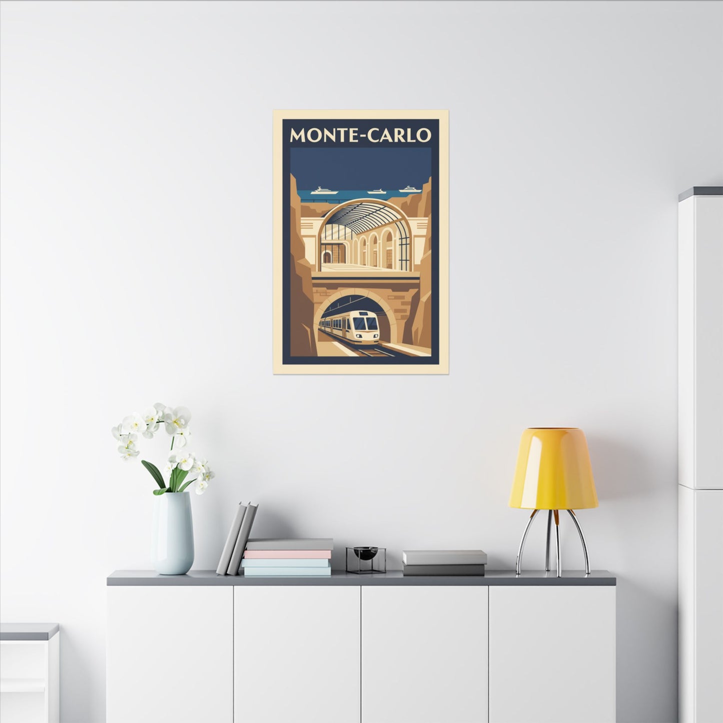 Monte Carlo Vintage Travel Poster Canvas