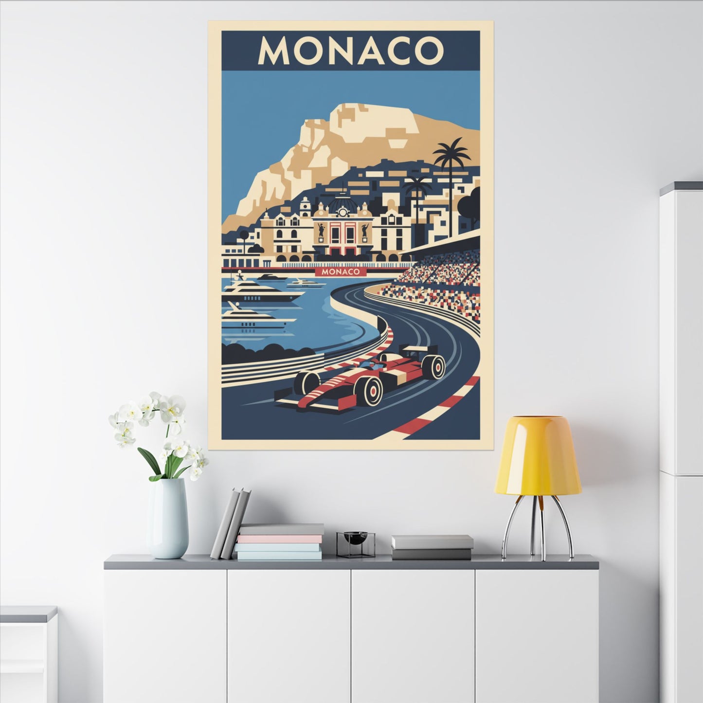 Monaco Grand Prix Vintage Poster Canvas