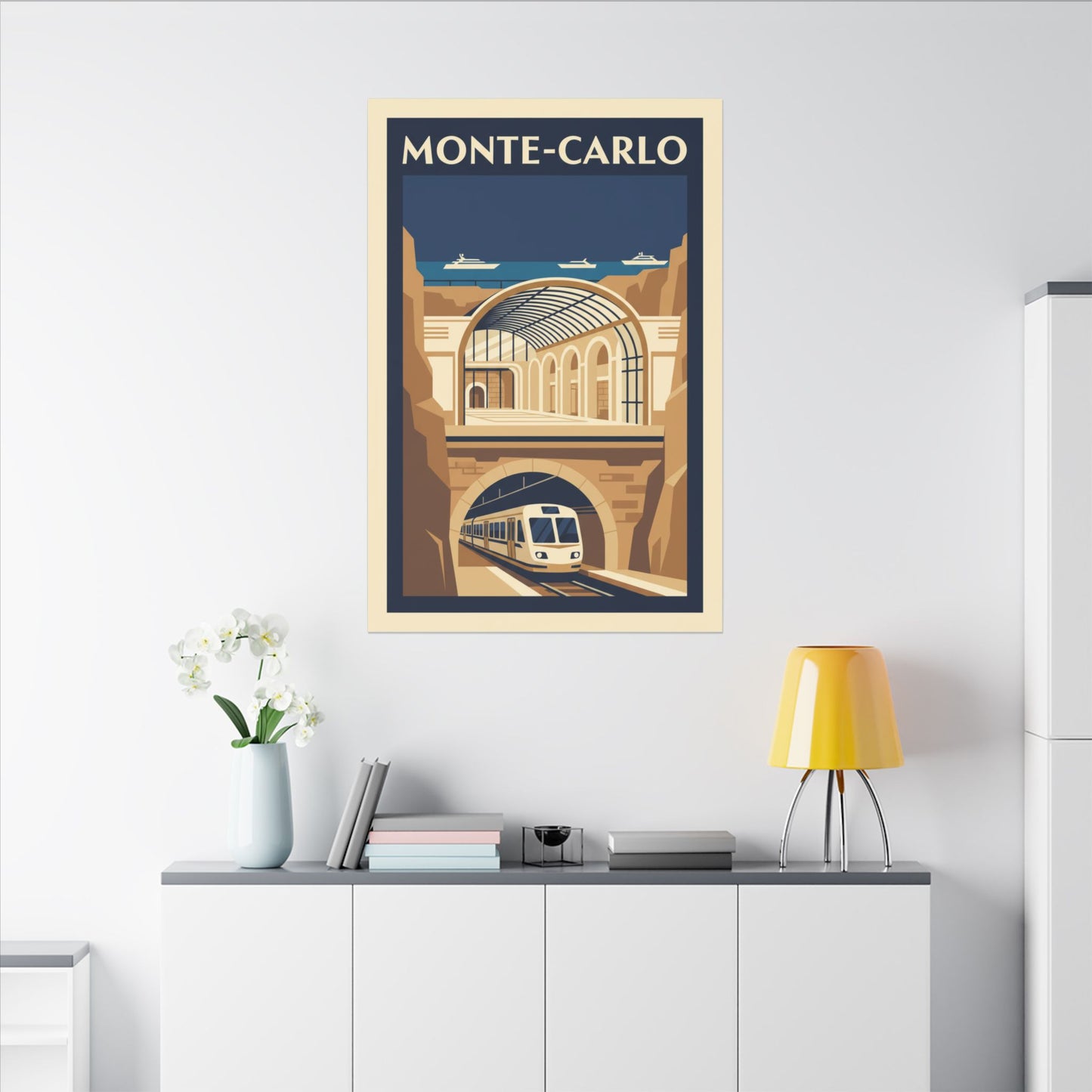 Monte Carlo Vintage Travel Poster Canvas