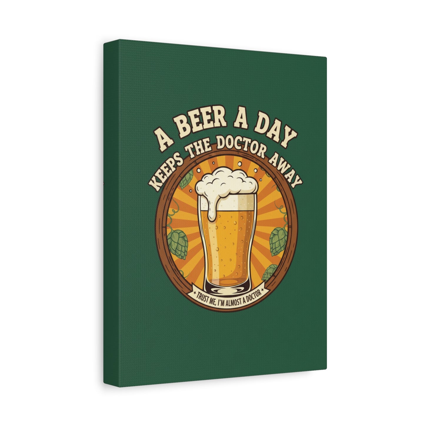 A Beer a Day Canvas Wall Art — Pint of Stout Home Decor
