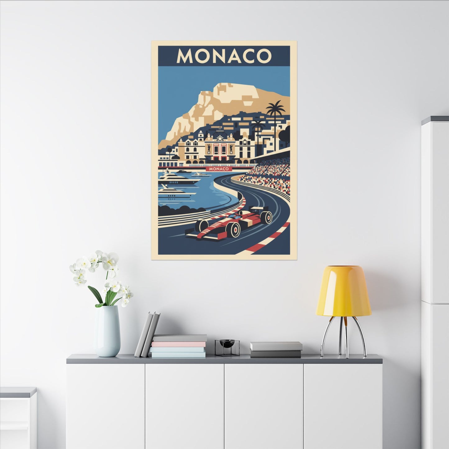 Monaco Grand Prix Vintage Poster Canvas