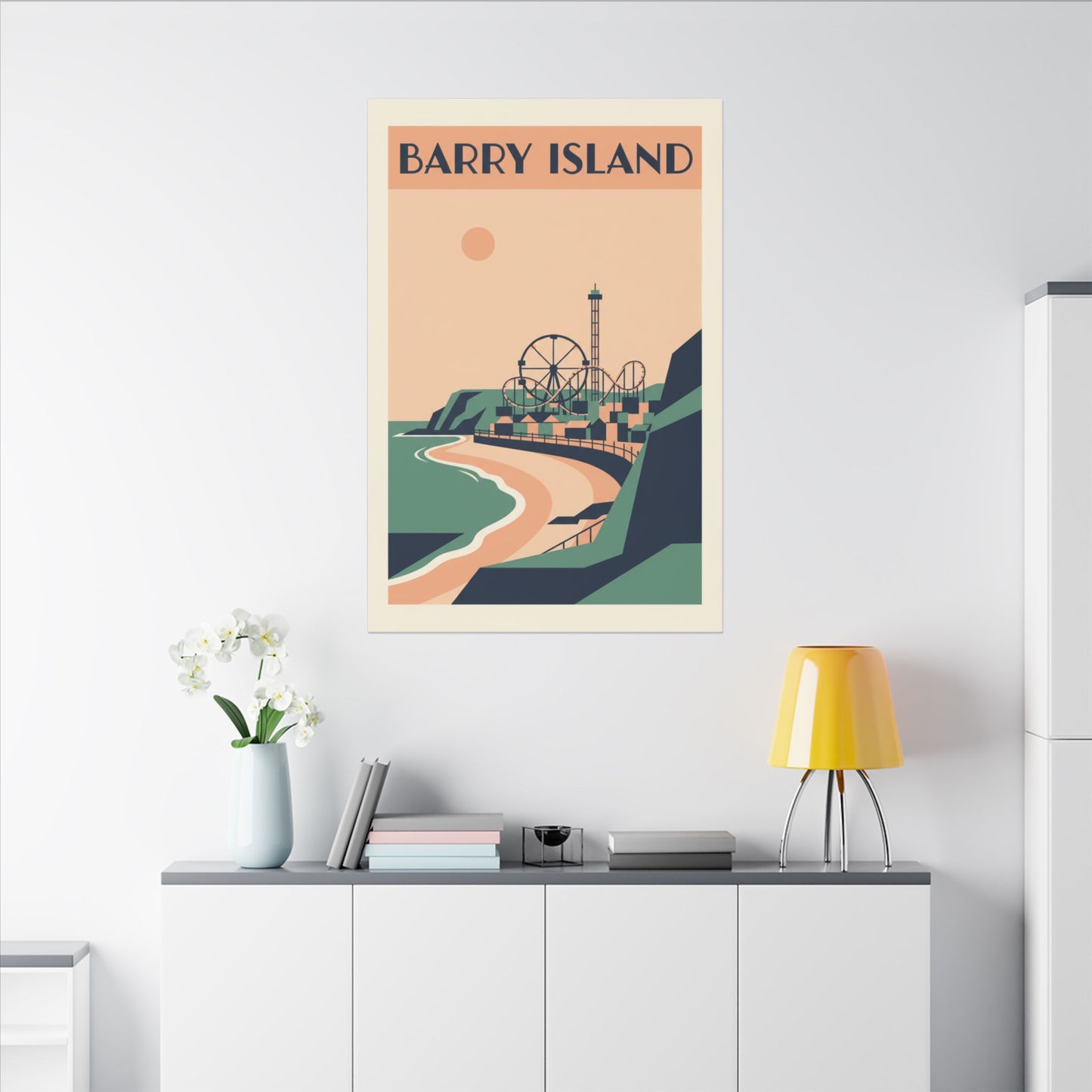 Barry Island Vintage Travel Poster Canvas