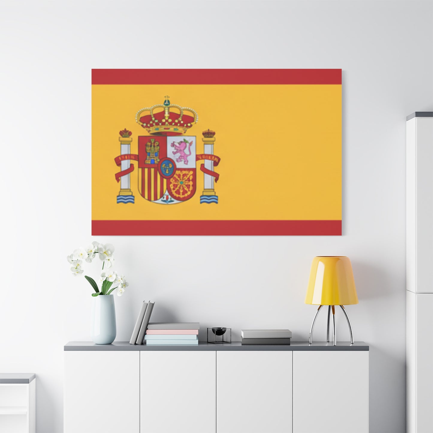 Spanish Flag Matte Canvas Print — Stretched Wall Art (1.25")